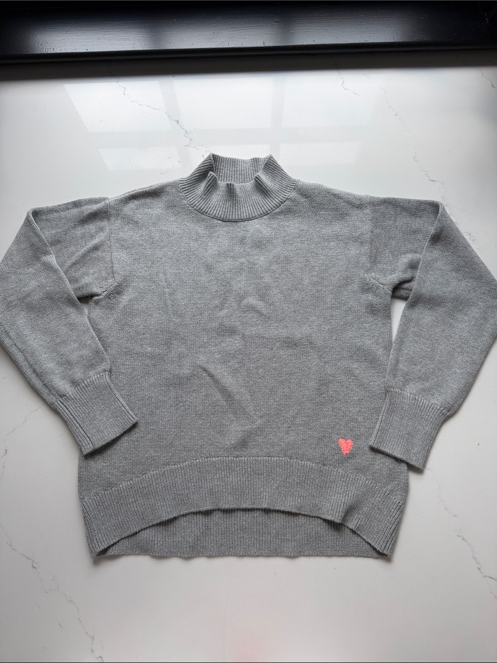 Crewcuts Girls Embroidered Mock Neck Sweater